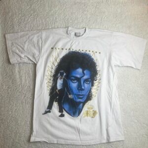 2009‎ Michael Jackson white mens tribute tshirt vintage pop